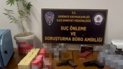 Kocaeli Emniyet Müdürlüğü ekipleri, Derince’de 8 farklı adrese operasyon düzenledi.