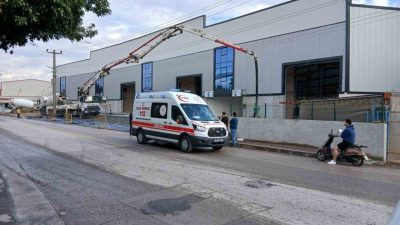 Kocaeli’nin Başiskele ilçesinde yapımı devam eden bir fabrikanın inşaatında çalışan