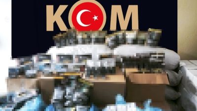 Kocaeli’de kaçak tütün ve elektronik sigara satıcılarına yönelik düzenlenen operasyonda