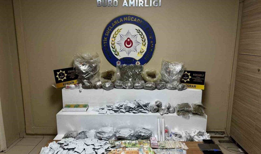 Kocaeli’de narkotik ekiplerince düzenlenen operasyonda yaklaşık 9,1 kilo uyuşturucu ele