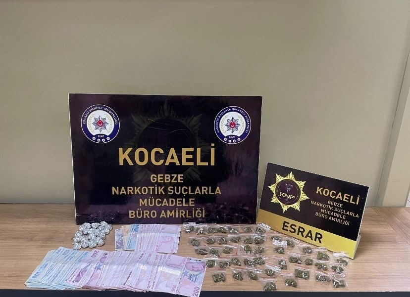 Kocaeli Emniyet Müdürlüğü’nün İzmit, Başiskele ve Çayırova ilçelerinde düzenlediği uyuşturucu