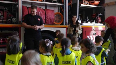 DÜZCE (İHA) – Düzce Belediyesi İtfaiye Müdürlüğü itfaiye merkezinde anaokulu