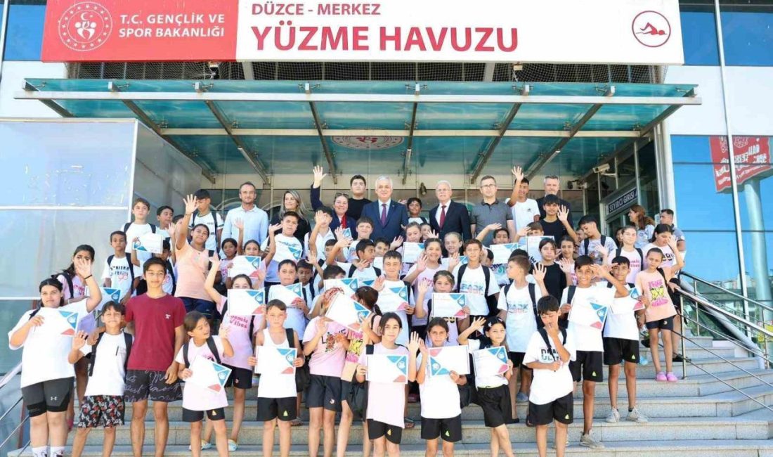 Roman çocuklar yüzme öğrendi Düzce Valiliği’nin koordinasyonunda; Gençlik ve Spor İl Müdürlüğü, Düzce Sosyal