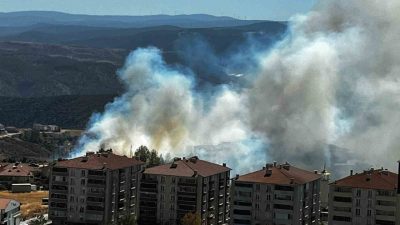 Bilecik’te salça ateşinden makilik alana sıçrayan kıvılcımların sebep olduğu yangında