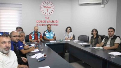 Düzce(İHA) – Düzce’de Türkiye Afet Müdahale Planı (TAMP) kapsamında masa