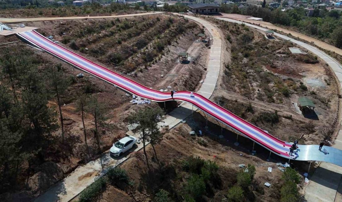 Türkiye’nin en büyük kaydırağı Gebze’de inşa ediliyor Gebze Belediyesi, Pelitli Bayrak Tepe Mesire Alanı’na Türkiye’nin en büyük