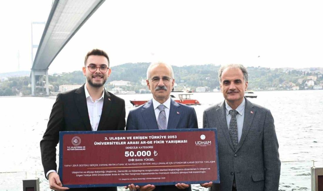 Ulaştırma ve Altyapı Bakanlığından SAÜ öğrencisine özel ödül Sakarya Üniversitesi öğrencisi, ‘Ulaşan ve Erişen Türkiye 2053 Üniversiteler Arası