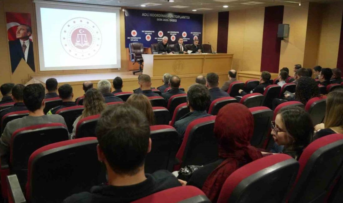 Adli koordinasyon toplantısında adli soruşturmalar süreci konuşuldu Düzce (İHA) – Düzce Cumhuriyet Başsavcılığı tarafından adli personel, kolluk