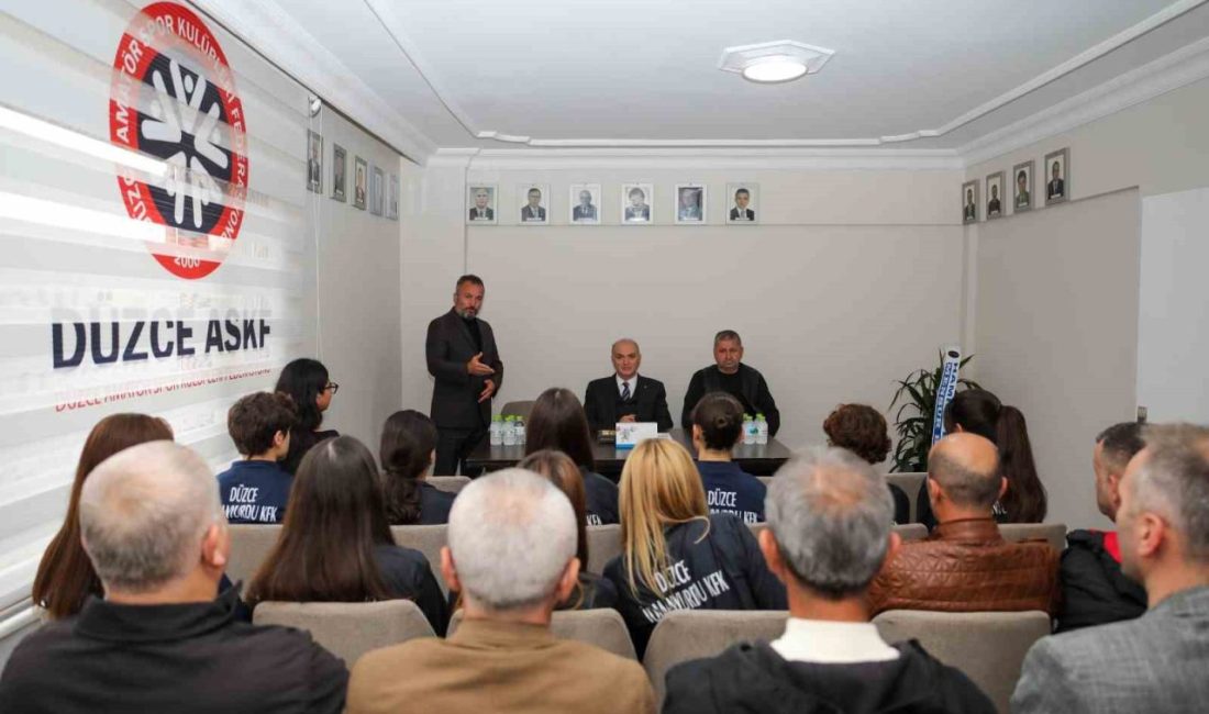 Başkan Özlü “Amatör sporun her zaman yanındayız” Düzce Belediye Başkanı Dr. Faruk Özlü, Amatör Spor Haftası kapsamında