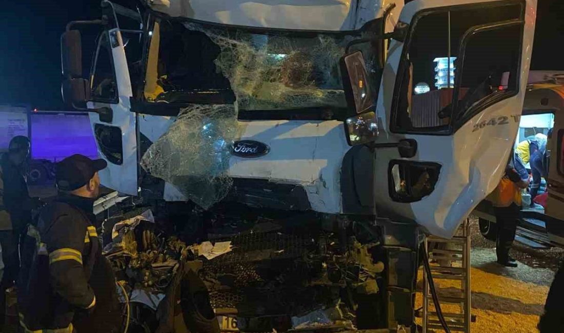 Bilecik’te 2 tırın çarpışması sonucu meydana gelen trafik kazasında 1