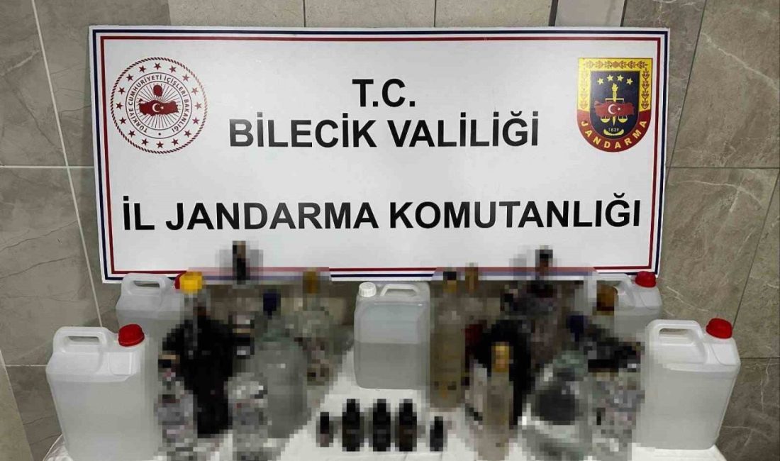 Bilecik’te kaçak sahte alkol operasyonu Bilecik’te jandarma ekiplerince düzenlenen operasyonda, kaçak ve sahte alkol yapımında