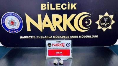 Bilecik İl Emniyet Müdürlüğü Narkotik Suçlarla Mücadele Şube Müdürlüğünce gerçekleştirilen