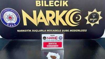 Bilecik’te Narkotik Suçlarla Mücadele Şube Müdürlüğü ekiplerince düzenlenen operasyonda 1