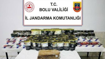 Bolu’da jandarma ekiplerinin bir araçta yaptığı aramada 35 bin içi