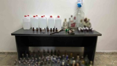 Bolu’da jandarma ekipleri tarafından düzenlenen operasyonda kaçak içki üretiminde kullanılan