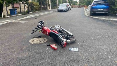 Bolu’da motosiklet ile otomobilin çarpışması neticesinde meydana gelen trafik kazasında