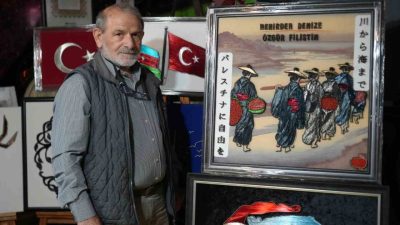 Çivi ve tellerle sabrı sanata dönüştüren 71 yaşındaki Mustafa Tekoğul,