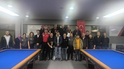 Bolu’da bilardo sporuna gönül verenler, anlamlı bir organizasyonda bir araya