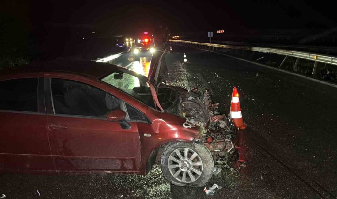 Düzce’de otomobilin bariyerlere çarptığı kazada 1 kişi yaralandı. Kaza, D-100