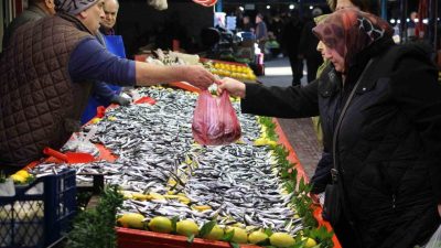 Bolu’da kilogram fiyatı 250 liradan 150 liraya düşen hamsiye vatandaşlar