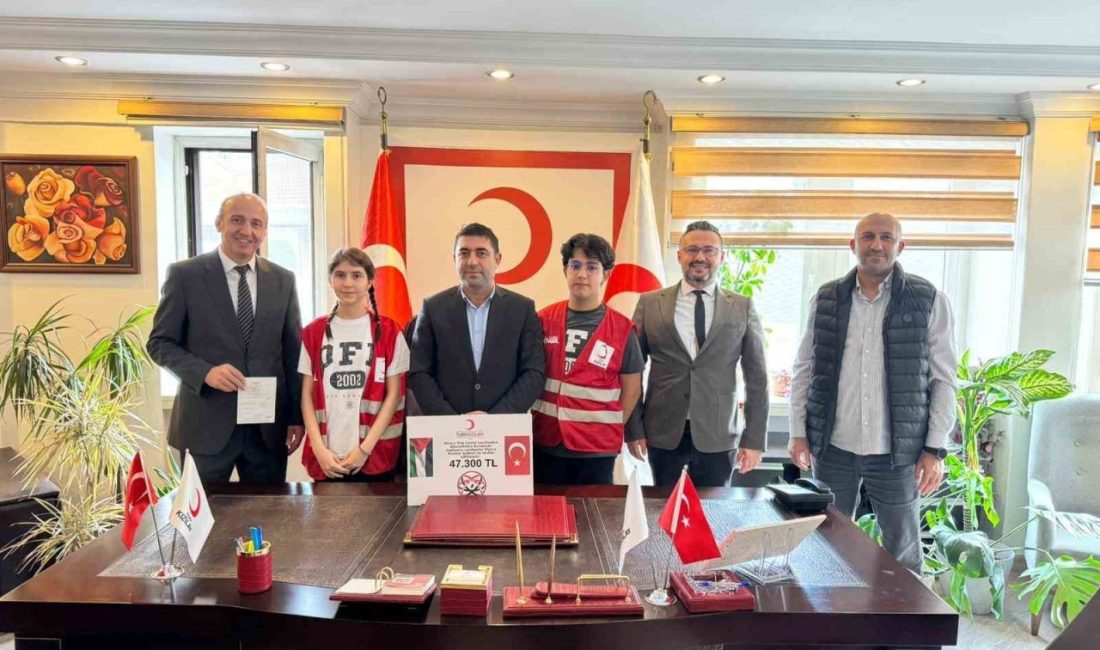 Genç yüreklerden Filistin’e umut DÜZCE(İHA) –Düzce Fen Lisesi öğrencileri, Türk Kızılay’ın Filistin’de yürüttüğü insani