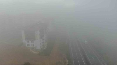 Kastamonu’da etkili olan yoğun sis, Kastamonu-Ankara kara yolu ve Kastamonu-İstanbul