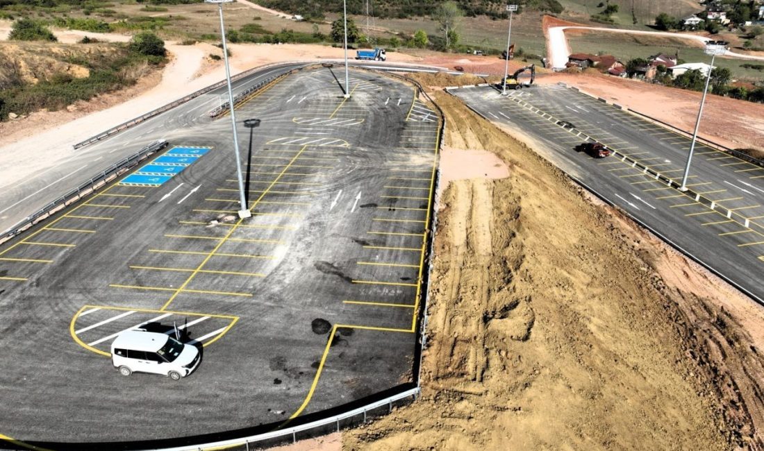 Kocaeli Stadı’nın çevresinde bir süre önce tamamlanan otoparkın ardından başlatılan