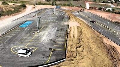 Kocaeli Stadı’nın çevresinde bir süre önce tamamlanan otoparkın ardından başlatılan