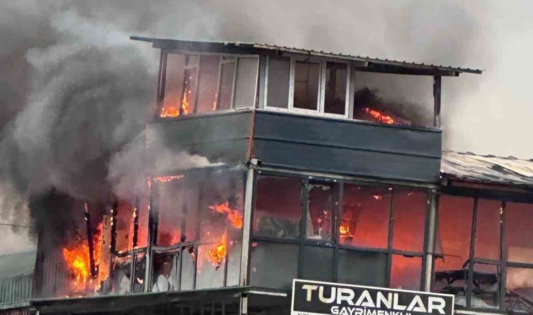Kocaeli’de çıkan yangında 2 katlı konteyner küle döndü Kocaeli’de emlak ofisi olarak kullanılan 2 katlı konteynerde yangın çıktı.