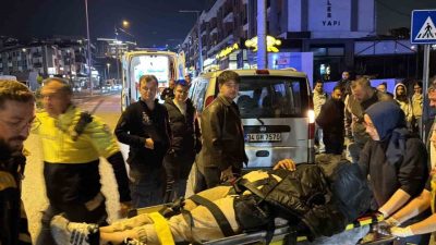 Düzce’de park halinde ki hafif ticari araca arkadan çarpan motosiklet