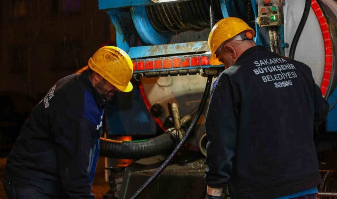 Sakarya’ya 251 kilogram yağış düştü SASKİ, Sakarya genelinde etkili olan kuvvetli yağışlarda 270 personel ve