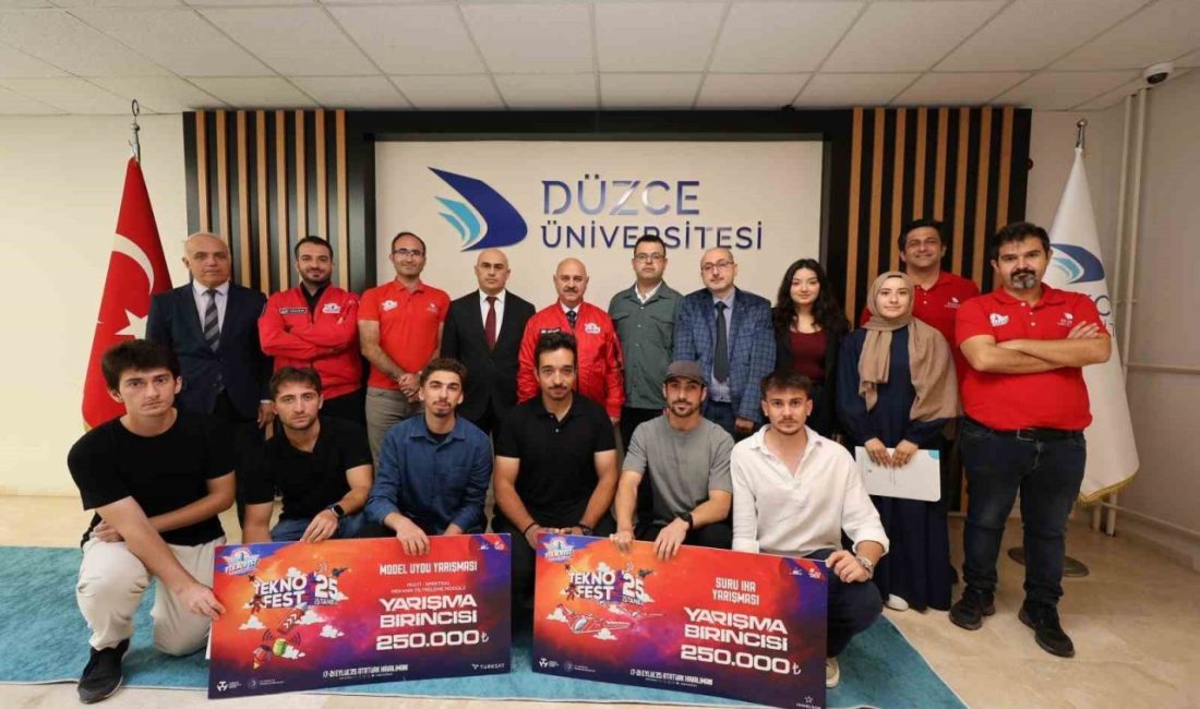 Düzce Üniversitesi Rektörü Prof. Dr. Nedim Sözbir, TEKNOFEST 2025’te dereceye