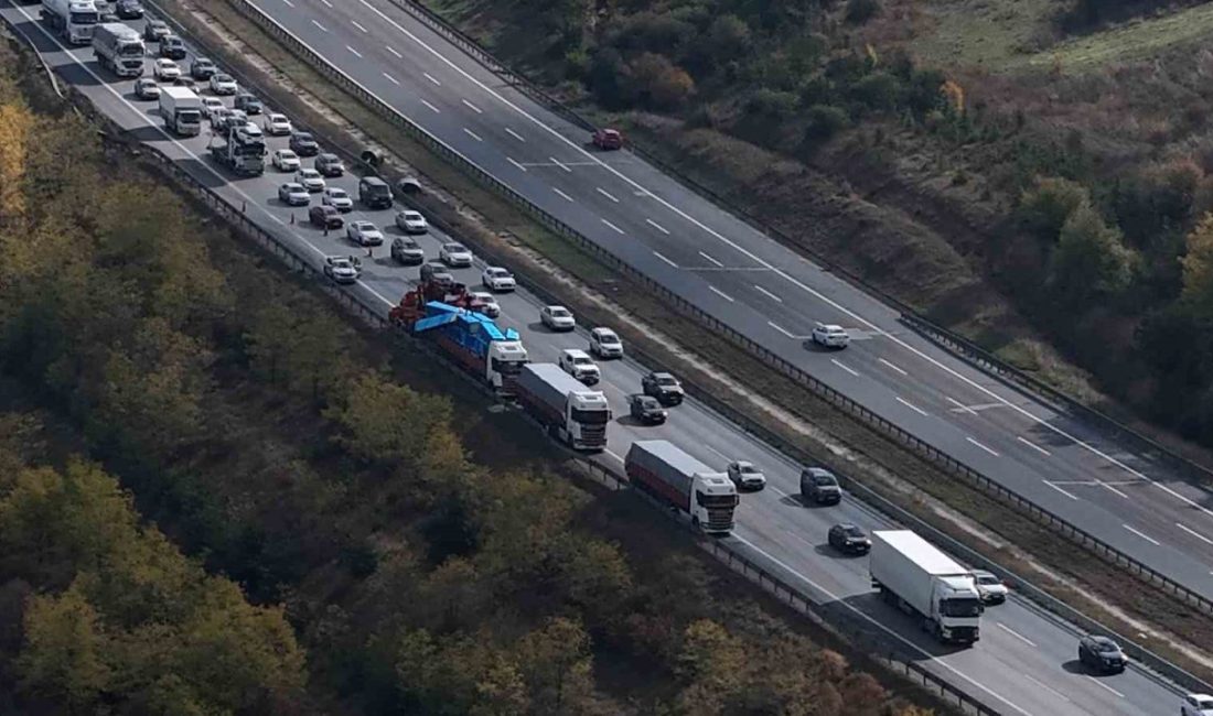 TEM Otoyolu’nda iki tır çarpıştı: 1 yaralı TEM Otoyolu’nun Bolu geçişinde bariyerlere çarpıp makaslayan tıra arkadan gelen