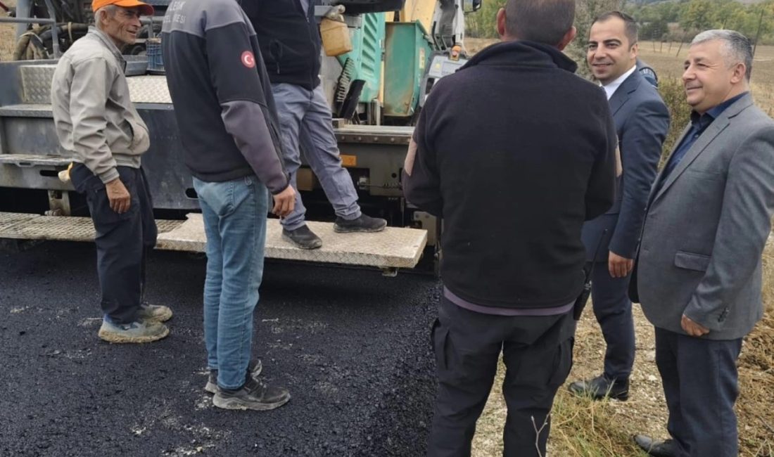 Bilecik’in Yenipazar İlçesi’nde Karahasanlar ile Yumaklı köyleri arasında yürütülen asfalt