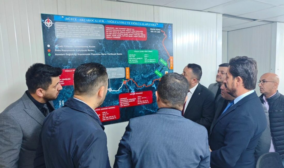 Yığılca yolunda ulaşımını kolaylaştıracak viyadük Düzce Merkez ile Yığılca ilçesi arasındaki ulaşım kolaylaştıracak Akçaören viyadüğü