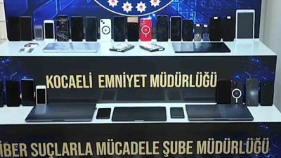 Kocaeli merkezli 11 ilde düzenlenen eş zamanlı dolandırıcılık operasyonunda çok