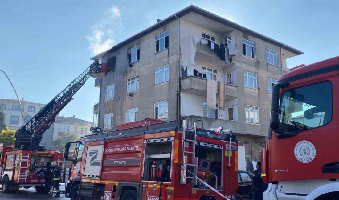 4 katlı binada yangın paniği Kocaeli’nin Kartepe ilçesinde 4 katlı binanın en üst katındaki dairenin