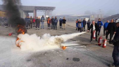 Başiskele Belediyesi, hizmet içi eğitim programları kapsamında personeline yönelik “Yangında