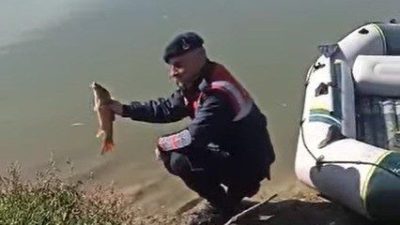 Bilecik’in Osmaneli ilçesinde yapılan denetimlerde yasadışı balık avcılığı yapan kişilere