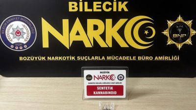 Bilecik’te polis ekiplerince düzenlenen uyuşturucu operasyonunda 1 şüpheli yakalandı. Bilecik