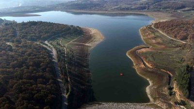 Bolu’nun içme ve kullanma suyu ihtiyacını karşılayan Gölköy Barajı Gölü’nde