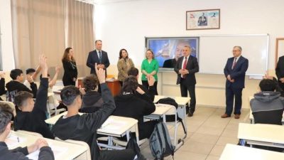 Bozüyük Kaymakamı Adem Öztürk, İlçe Milli Eğitim Müdürü Servet Çetinkaya