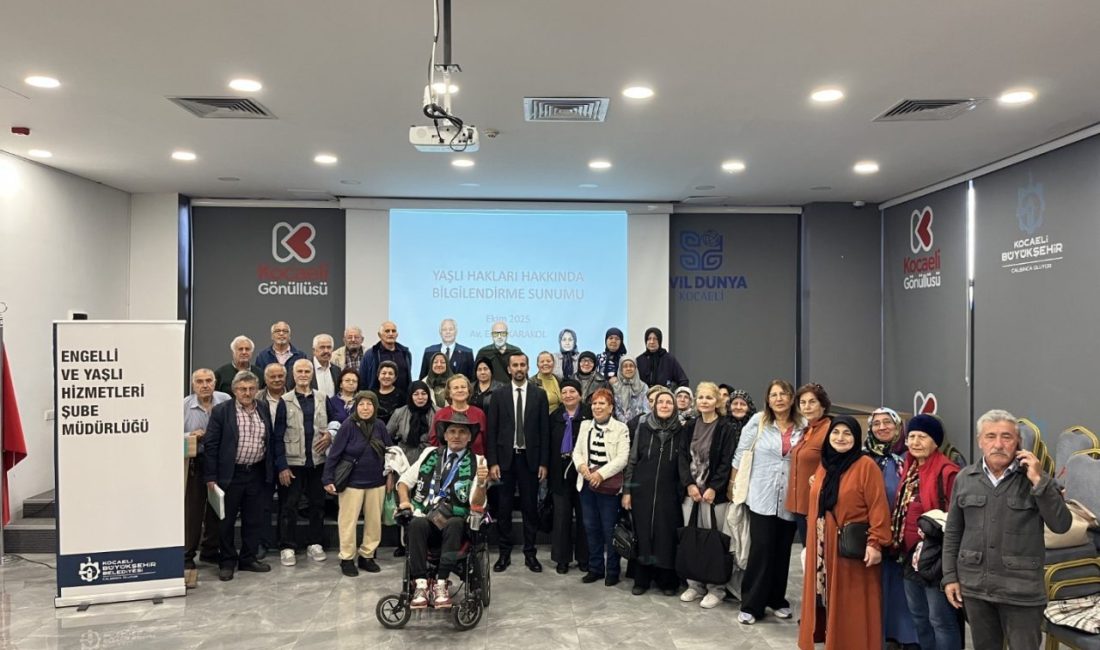 Büyükşehir’den yaşlı hakları konulu seminer Kocaeli Büyükşehir Belediyesi, kentteki bireylerin sosyal yaşamda daha aktif, bilinçli