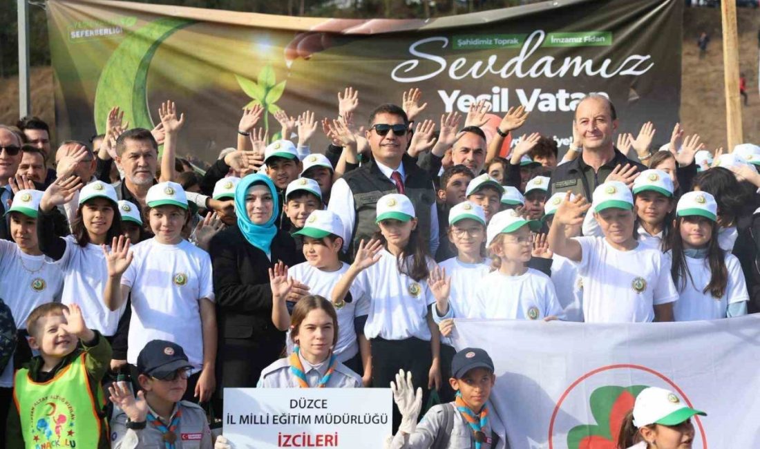 DÜZCE(İHA) – Düzce’de11 Kasım Milli Ağaçlandırma Gününde Yeşil Vatan’ın yeni