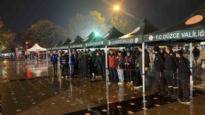 Düzce’de 12 Kasım 1999 Düzce depreminin 26. yıldönümünde saat 18.57’de