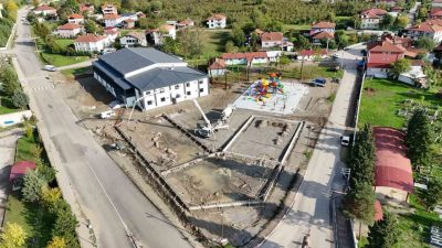 Düzce’nin Beyköy beldesinde yapımı devam eden Gençlik Merkezi ve Beyköy