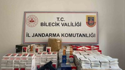 Bilecik’in Osmaneli ilçesinde jandarma ekiplerince bir eve düzenlenen baskında, ruhsatsız
