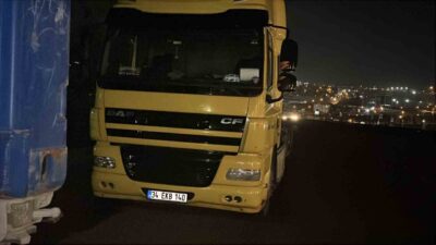 Kocaeli’nin Dilovası ilçesinde, aracını park ederek yolun karsına geçen tır