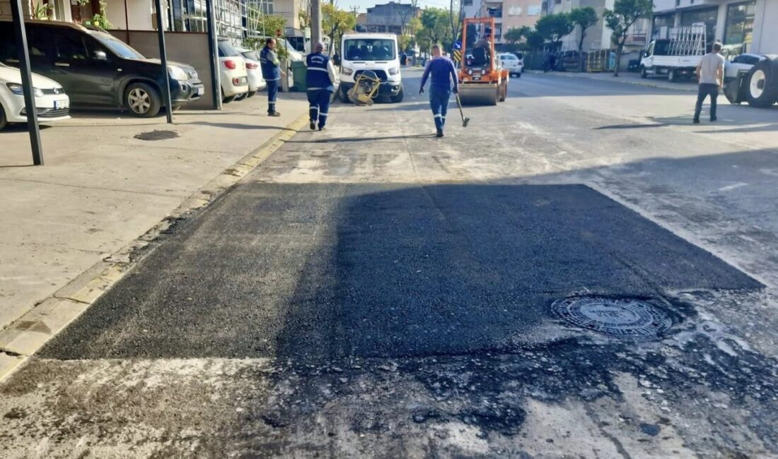 Körfez Belediyesi Fen İşleri Müdürlüğü ekipleri, ilçe genelinde deforme olan