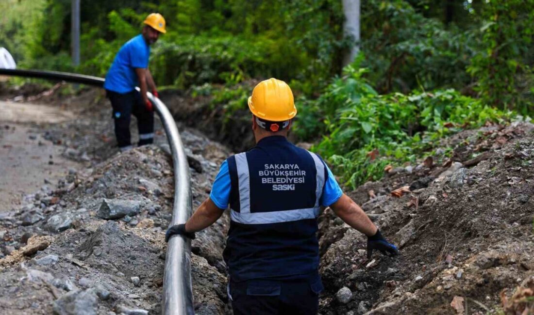 SASKİ, Sapanca ilçesi Yanık Mahallesi’nde devam eden 12 kilometrelik içme